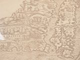 an old map of the island of san francisco in the middle of the ocean
