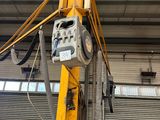 a crane that is sitting in the middle of a building