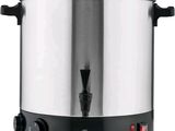 a black and silver crock pot on a white background