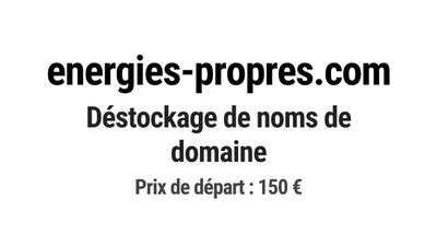 Nom de domaine energies-propres.