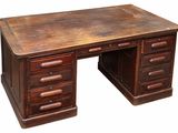an image of a wooden desk with drawers and drawers on it