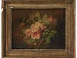 tableau représentant un bouquet de fleurs dans un cadre doré