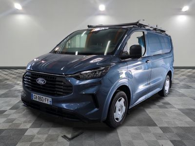 2020 ford transit van in a room with a checkered floor