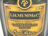 a bottle of champagne with a label on it