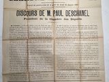 an old french newspaper with a black and white image of a man