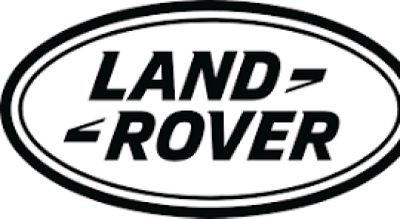 Le logo Land Rover apparaît sur un fond blanc.