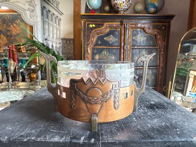 a large bowl sitting on a table in a room