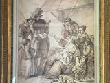 une image d'un dessin représentant un groupe de personnes dans une pièce