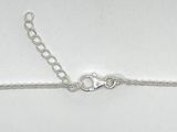 silver plated chain bracelet with a lobster clasp on a white background