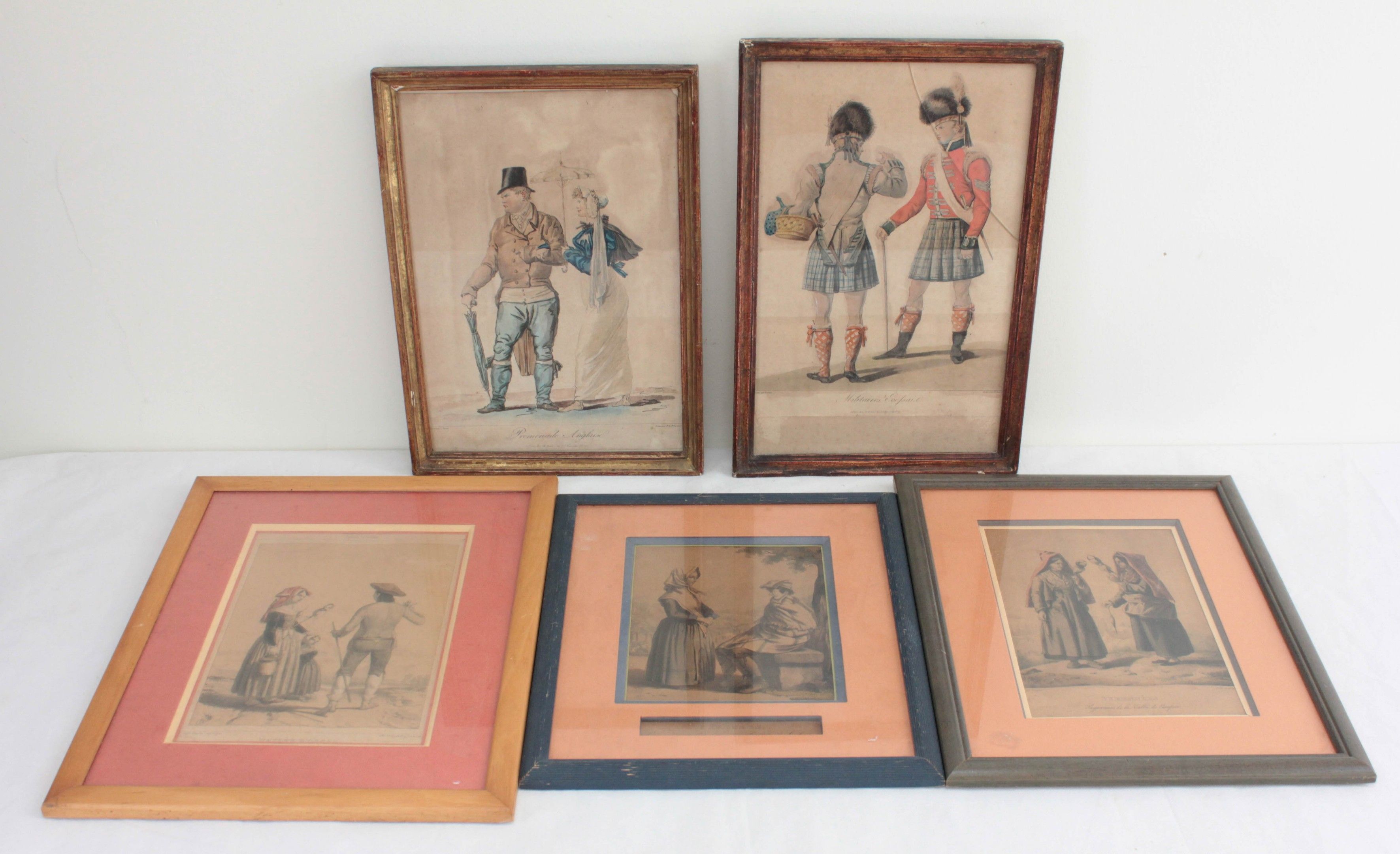 Ecole du XIXe siècle Scènes et costumes régionaux. Suite de …