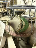 Quatre plafonniers en laiton et fleurs en verre - Italie (photo 2)