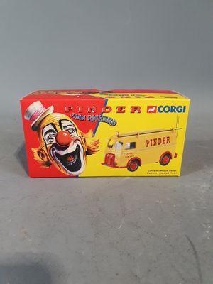 a toy truck with a clown face on the front of it