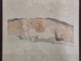 une photo représentant un dessin d'un groupe de personnes sur une plage