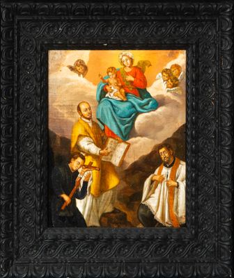 an image of a painting of a group of people in a landscape