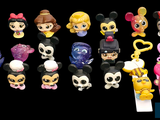 a lot of disney figurines that are on display