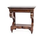 an image of a small table with a drawer on it