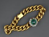 an emerald and diamond bracelet