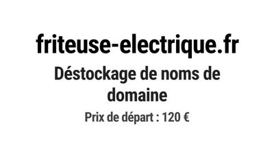 Nom de domaine friteuse-electrique.