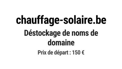 Nom de domaine chauffage-solaire.