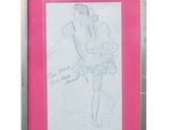 drawing of a woman in a tutu with a child in her arms