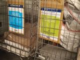 a cage that has some items inside of it