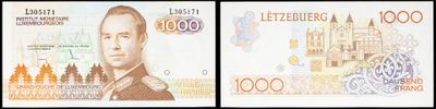 two pictures of a series of bank notes with a picture of a man on it