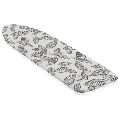 an ironing board with a leaf design on it