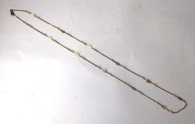 Sautoir en or jaune 18 carats (soit 750/1000e) à mailles fil…