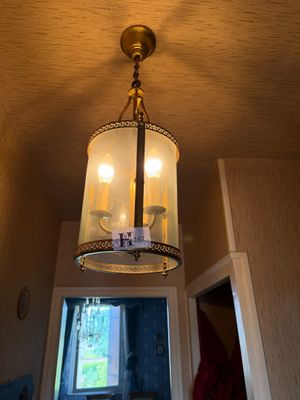 Lanterne circulaire de vestibule - 4 lumières - Verrerie acc…