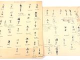 two pages of old chinese writing on a white surface