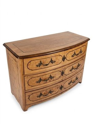 image d'une commode en bois sur fond blanc