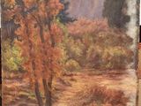 an image of a painting of a tree in the middle of a field