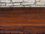 an image of a wooden desk with drawers and drawers on top of it