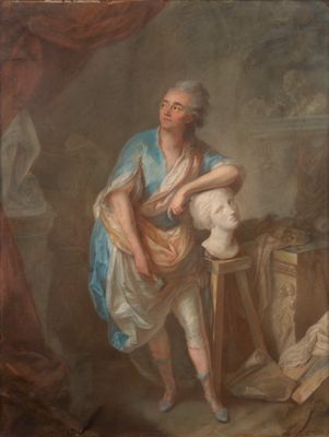 une image représentant un tableau sur lequel figure un homme tenant le buste d'un autre homme