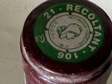 a close up of a bottle of wine with a label on it