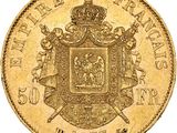an image of a gold coin with a coat of arms on it