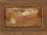 a picture of an old wooden frame with a picture on it