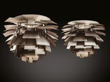 pair of artichoken lamps by louis poulsier for louis poulsier