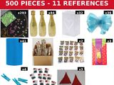 a collage of different items that include a bottle of wine, a gift bag, and a bottle of wine
