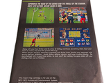 a book with a picture of a soccer game on it