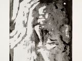 an image of a black and white photo of a man ' s face