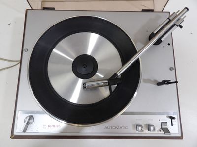 un tourne-disque posé sur une platine
