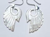 boucles d'oreilles en argent sterling ornées d'un motif de feuille