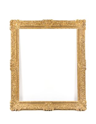 un cadre or antique sur fond blanc