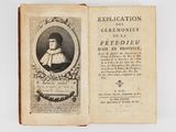 an open book with a picture of a woman in a dress
