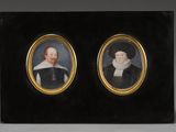 pair of miniature portraits of a gentleman and a woman