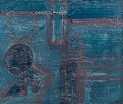 Ecole moderne Composition bleue