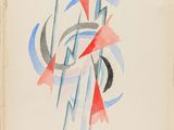 an image of a drawing of a red, white and blue design