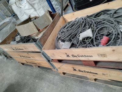 Sur 5 palettes : rallonges électriques, guirlandes d'éclairage pour po - Photo 1