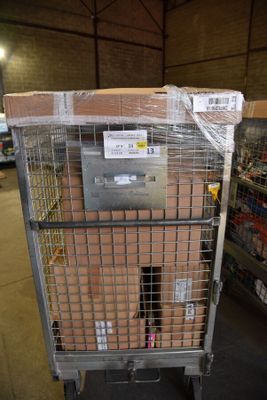 a cart that has a lot of boxes in it